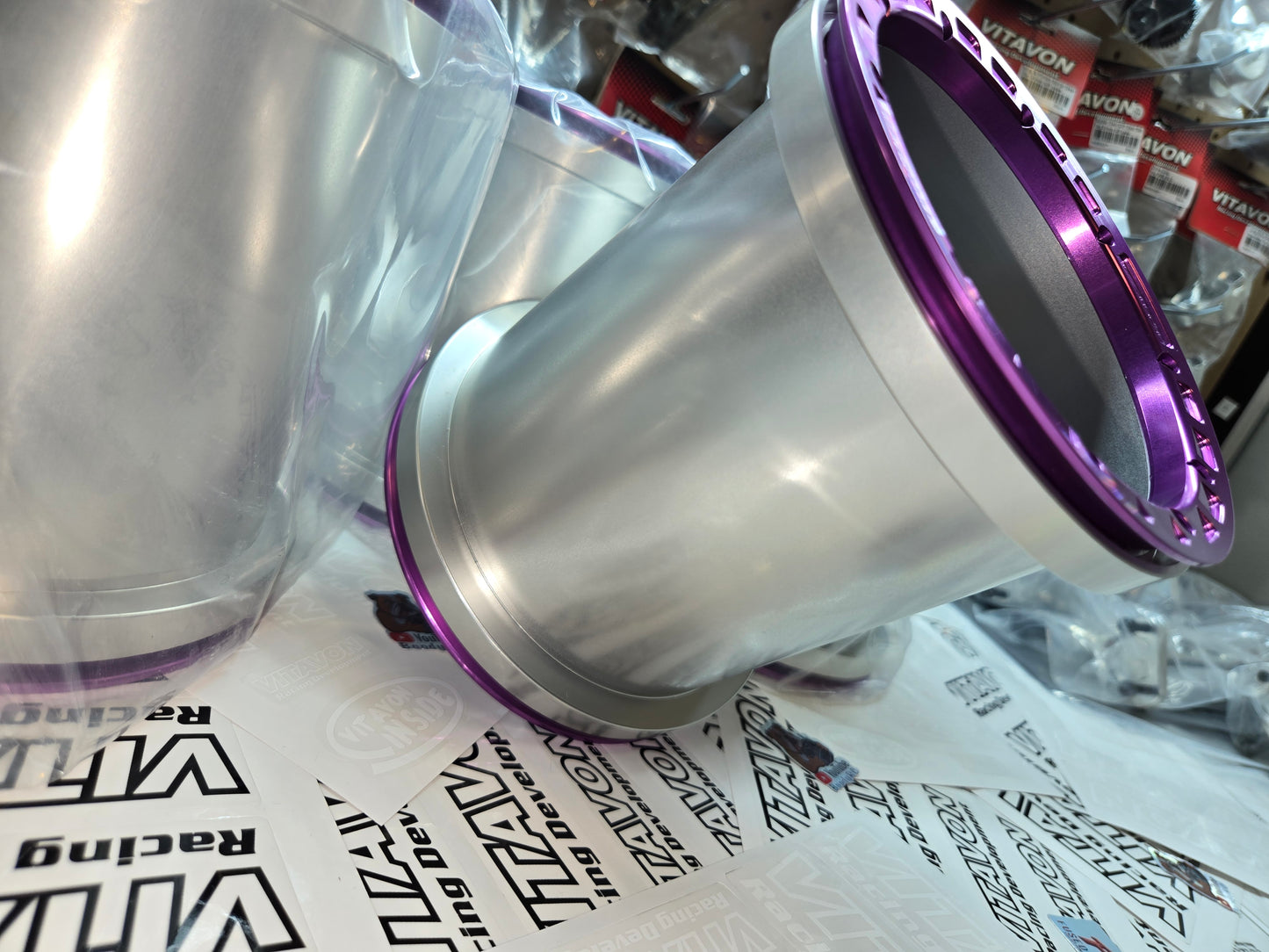 VITAVON CNC Aluminum Bead Lock Wheels 10mm offset for Raminator Grave Digger 1/5