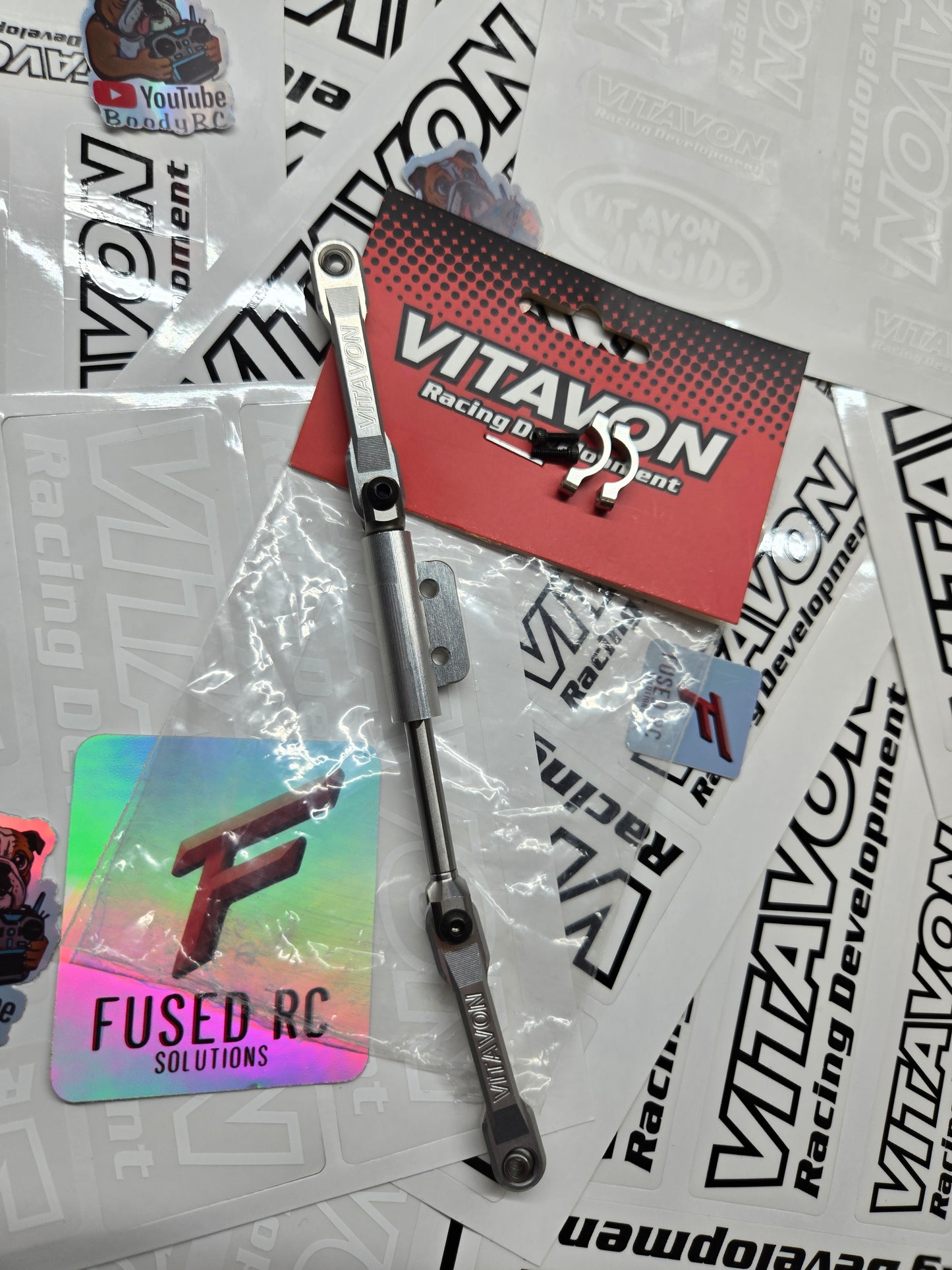 VITAVON H10 CNC Alu7075 Steering Link For Vanquish H10 Optic - Silver