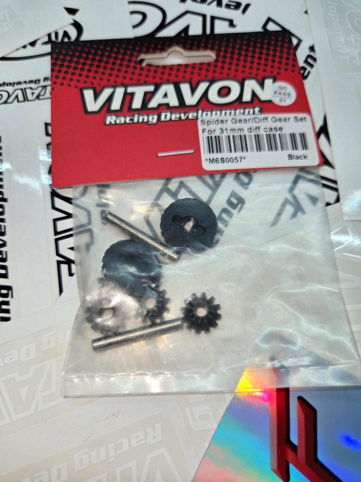 VITAVON Arrma 6S HD Spider Gear/Diff Gear Set for 31mm Diff Case Only Ar310436 - Black