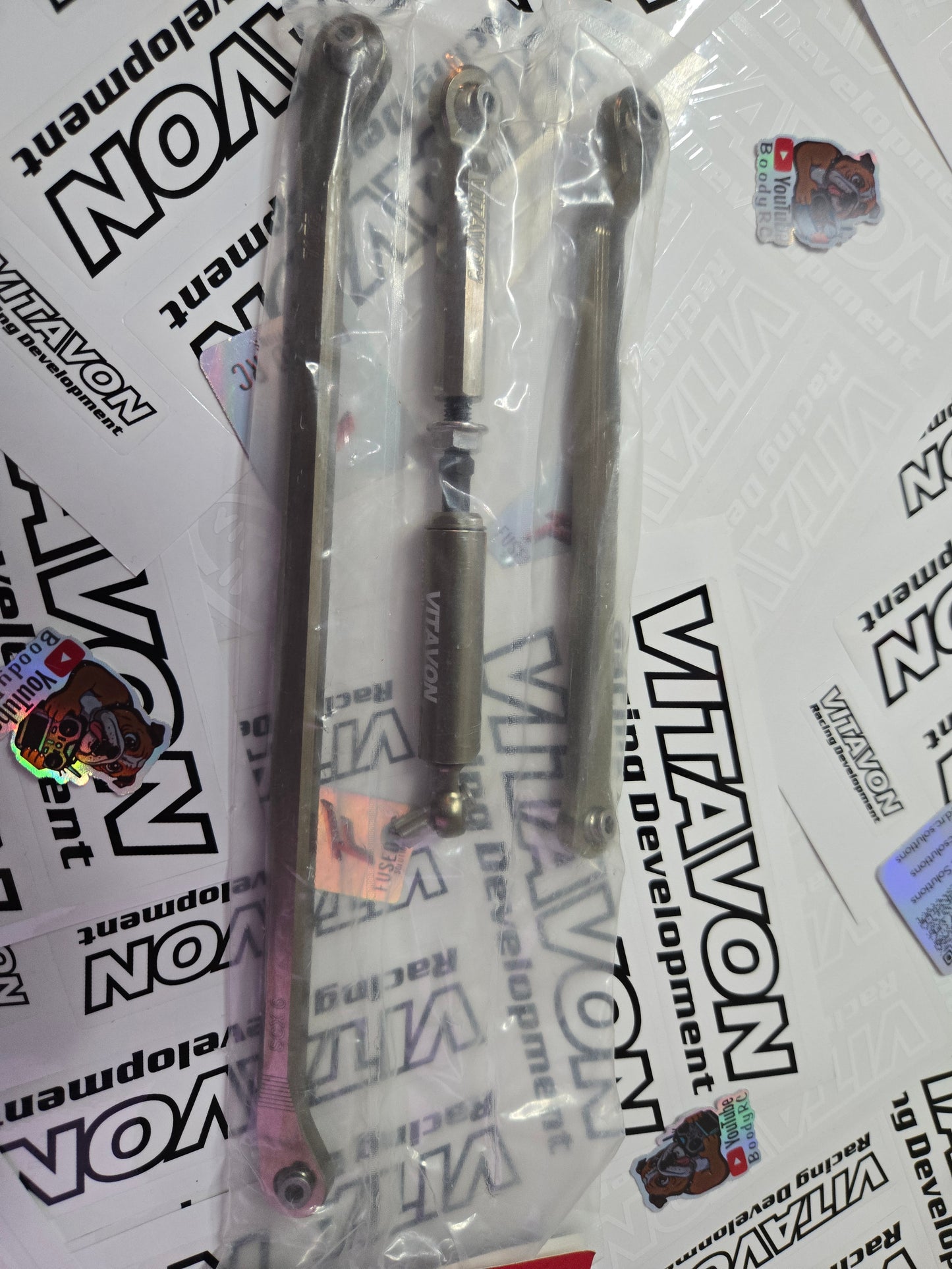 VITAVON CNC Aluminum7075 V2 Steering Links Set for Axial SCX6 Jeep Wrangler Trail Honcho 1/6