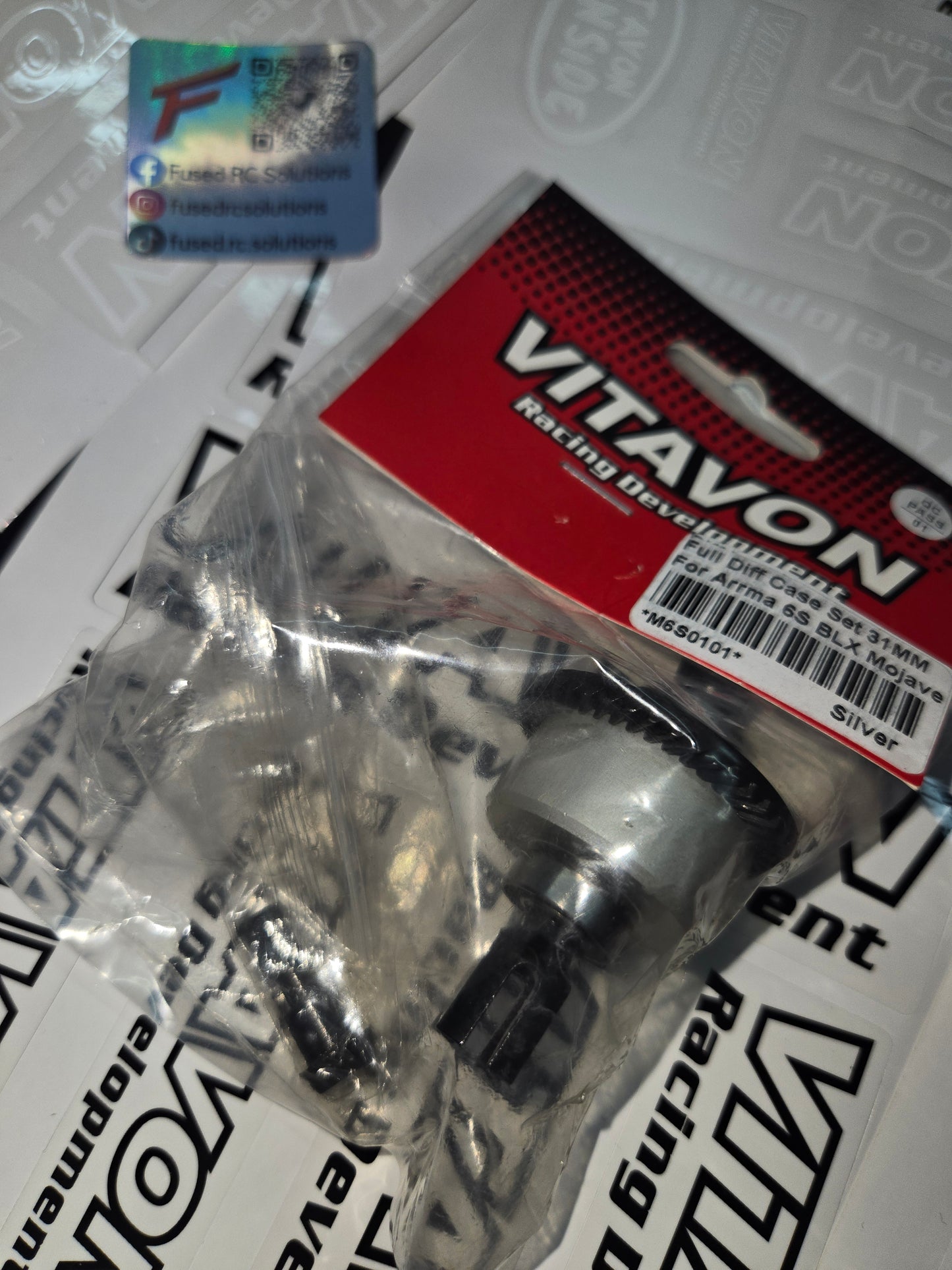VITAVON Full Diff Case Set 31MM With 10/43T For Arrma 6S BLX Mojave Kraton Outcast 1:8 - Silver