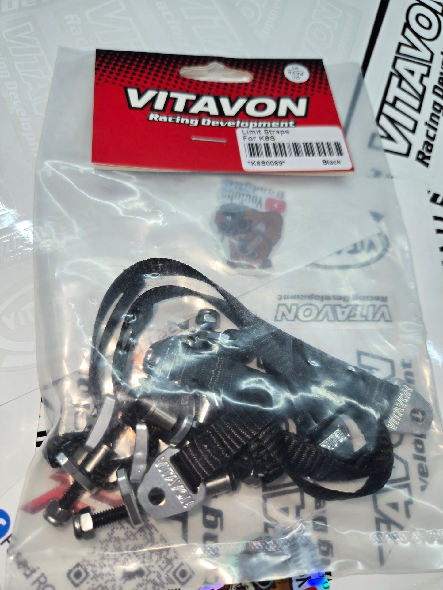 VITAVON Travel Limit Straps Adjustable 210mm For up to Arrma Kraton 8S/Outcast 8S