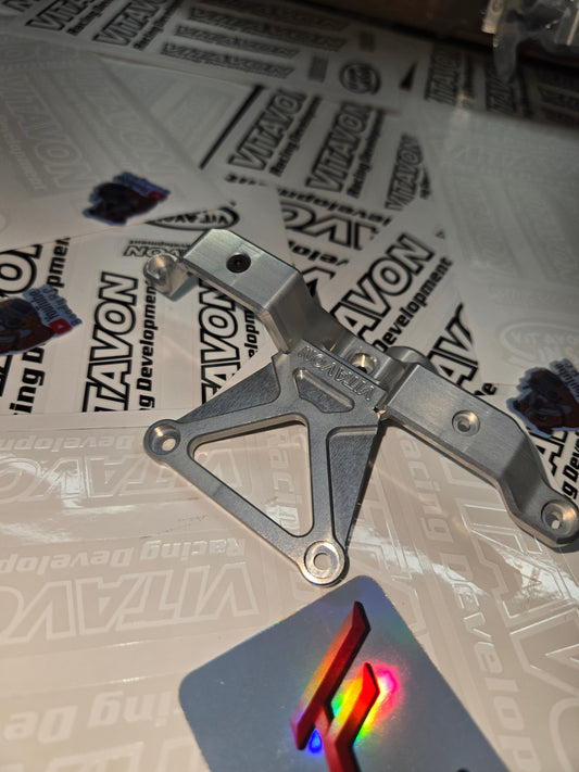 VITAVON Alu #7075 Front Upper Steering Bell Crank Support for X-MAXX - Silver