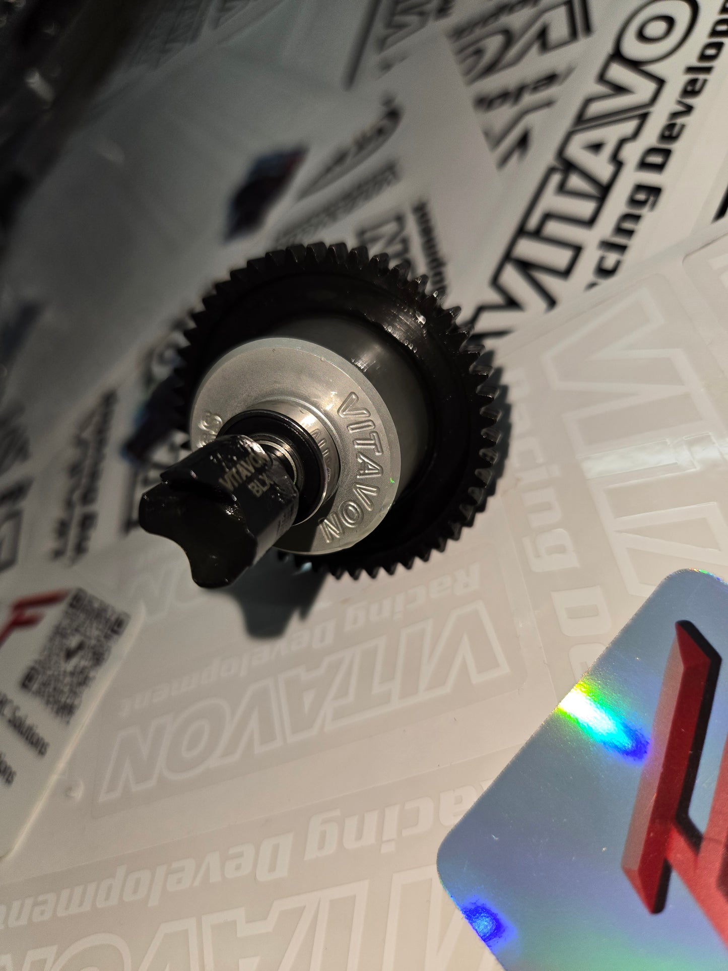 VITAVON Center Full Diff Case Set 31MM 50T Spur Gear For Arrma 6S BLX Mojave/ Kraton/ Outcast 1:8 - Silver+Black