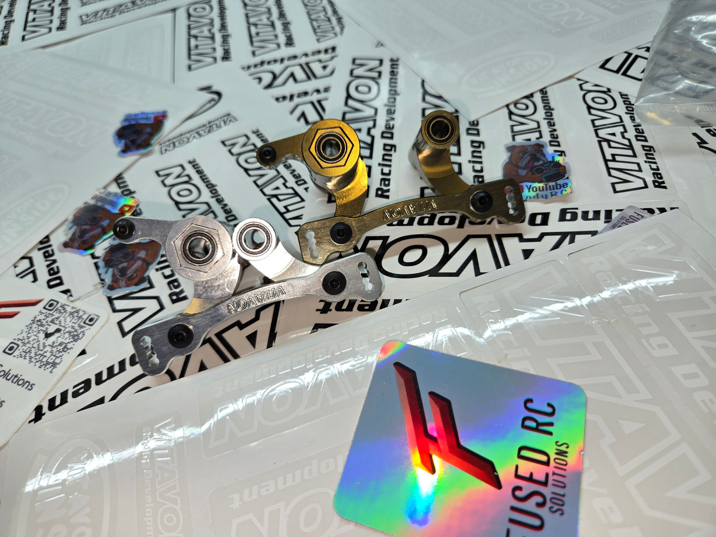 VITAVON CNC 7075 Servo Steering Bell Crank For Arrma 6S Kraton/ Mojave /Typhon/Big Rock BLX - Silver