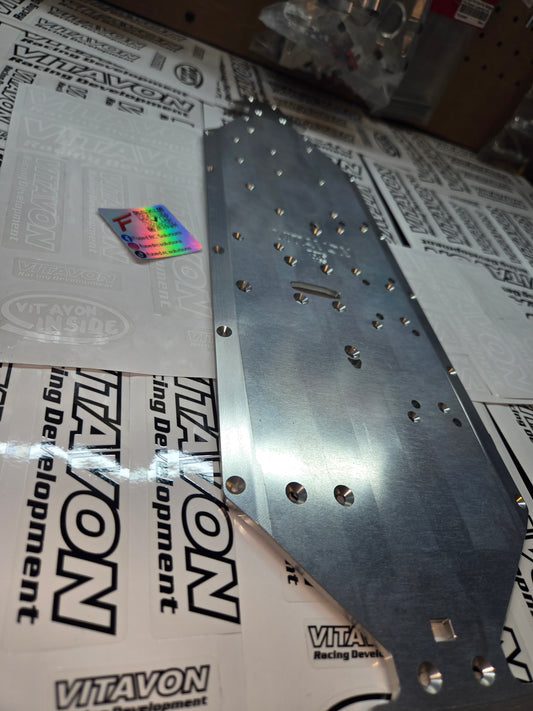 VITAVON CNC Aluminum 7075 Main Chassis For Arrma Mojave 6S Fireteam 6S Big Rock 6s - Silver