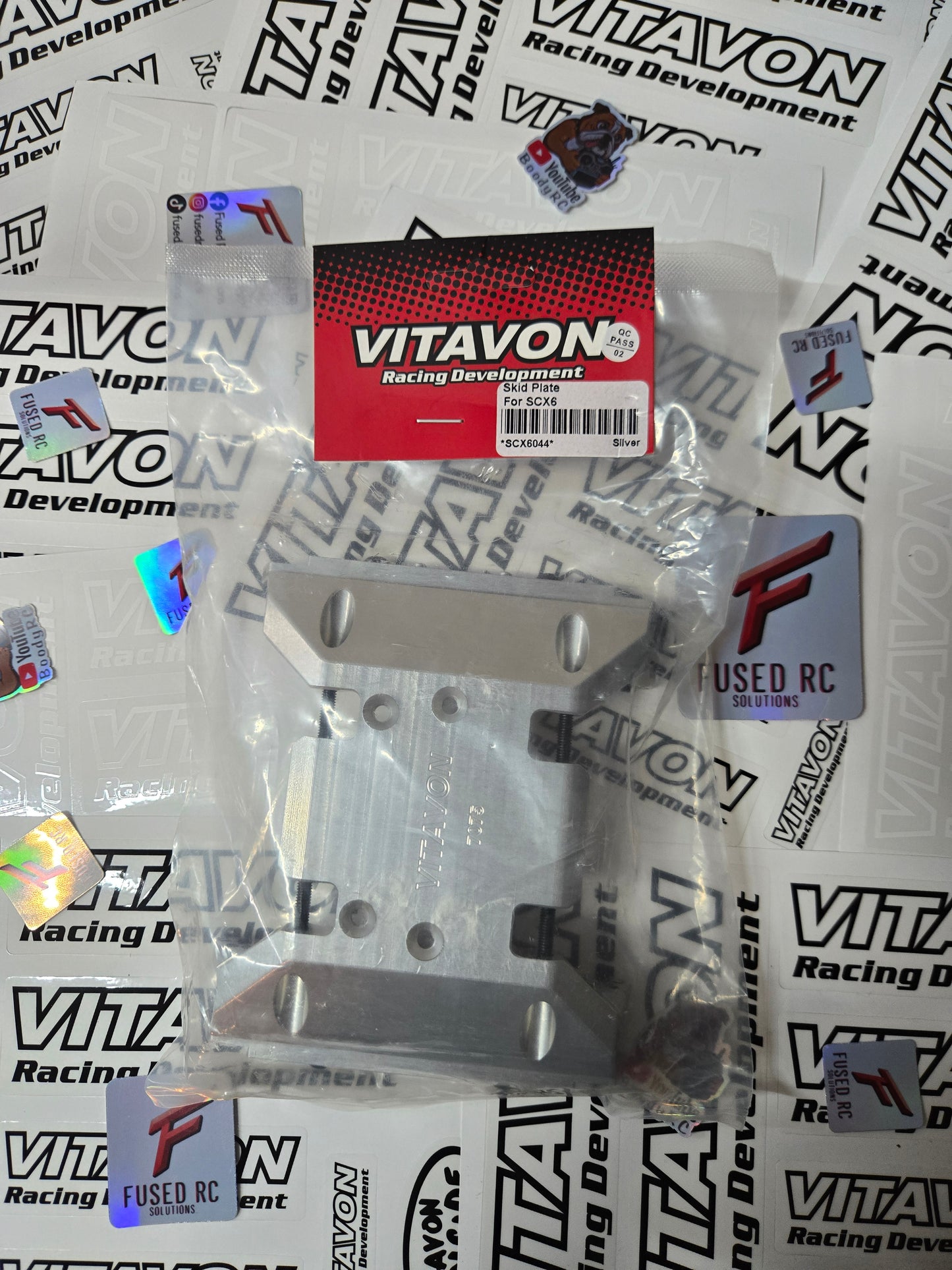 VITAVON CNC Alu7075 Integrated Skid Plate With Link Mount For Axial SCX6 Jeep/Honcho
