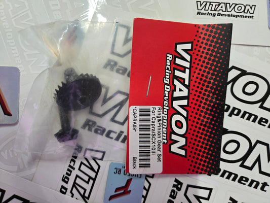 VITAVON HD Steel Front/Rear Ring & Pinion Gear for H10 Optic,  Axial Capra/SCX10 II/SCX10III/SCX10 Pro Vanquish