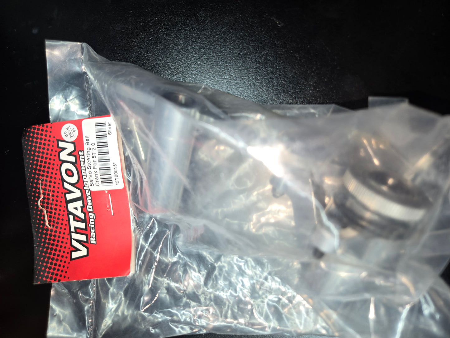 Losi 5ive T 2.0 steering bellcrank Vitavon, (7075 silver)